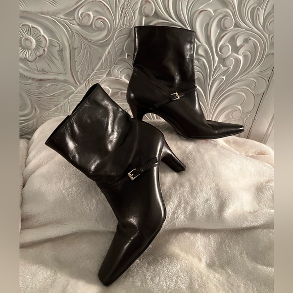 Dark brown leather boots size 6.5 - Picture 3 of 10